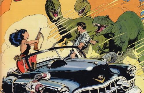 dinosaurs and automobiles
